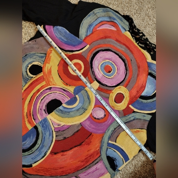 Carole Little Vintage Paris Print One Button Cardigan - Picture 13 of 13